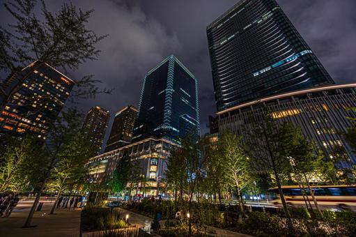 都市夜景 都市夜景,夜景,大阪の写真素材