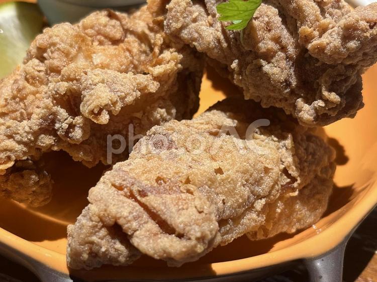 唐揚げを撮影 唐揚げ,からあげ,揚げ物の写真素材