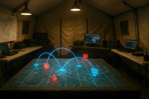 指揮卓リンク表示の写真