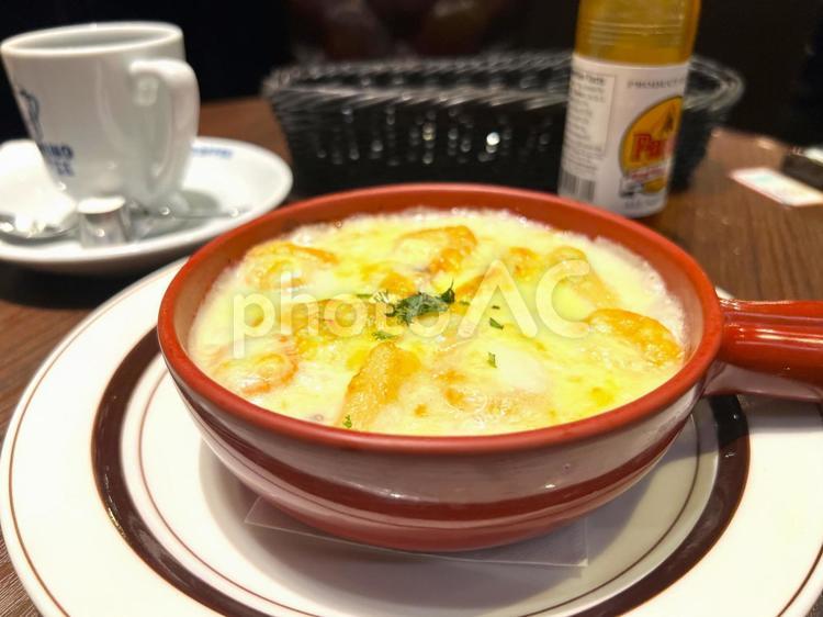喫茶店のランチ グラタン,ランチ,喫茶店の写真素材