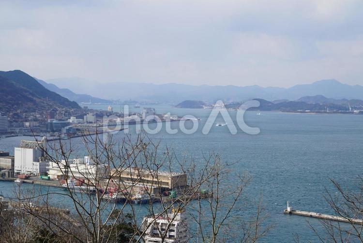 街の風景 海辺の町,街並み,風景の写真素材