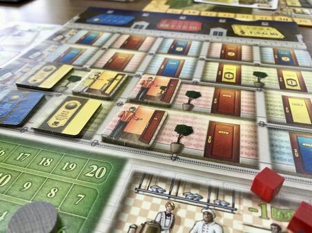 ホテル経営のフロア ボードゲーム,ホテル,経営の写真素材