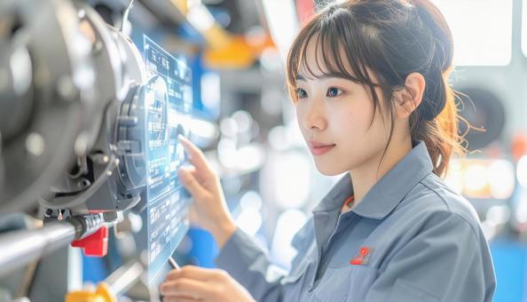 Maintaining machinery while viewing a hologram, hologram, machine maintenance, factory, JPG