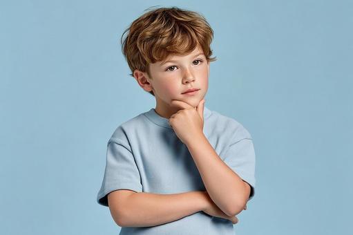 未来を見つめる少年 未来を見つめる少年の写真