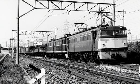 EF65けん引貨物列車 のりもの,鉄道写真,鉄道車両の写真素材