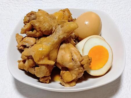 ゆで卵と鶏手羽元の甘辛煮 甘辛煮,煮込み料理,鶏手羽元の写真素材