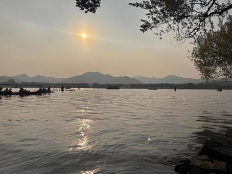 中国の湖 中国の湖の写真