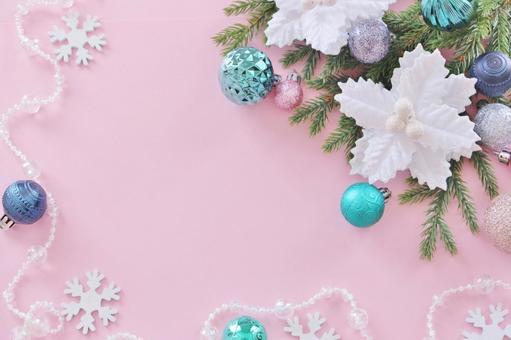 クリスマスフレーム クリスマス,フレーム,オーナメントの写真素材