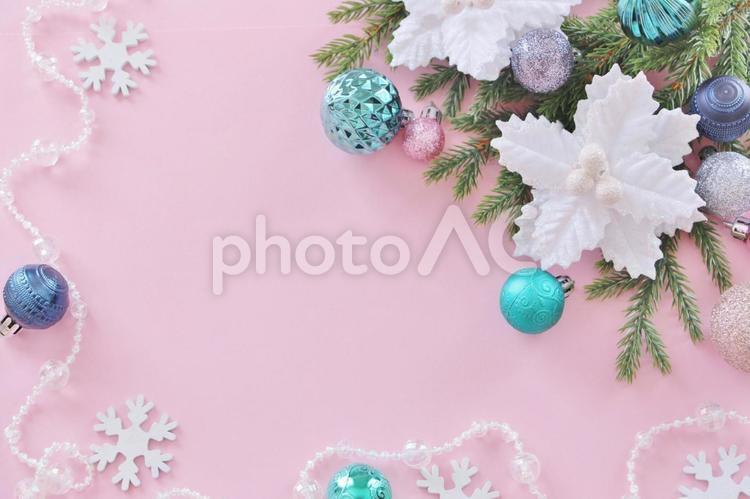 クリスマスフレーム クリスマス,フレーム,オーナメントの写真素材