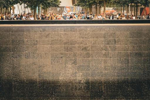 911メモリアル滝 グラウンドゼロ,911メモリアル,滝の写真素材