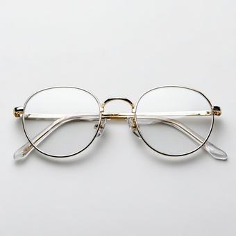 知的な印象を与える、シンプルな丸眼鏡 知的な印象を与える、シンプルな丸眼鏡の写真