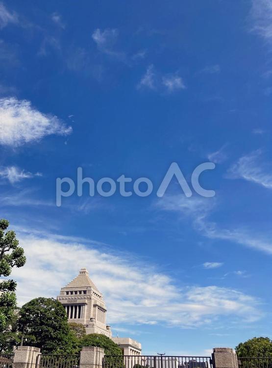東京風景・国会議事堂 国会議事堂,千代田区,永田町の写真素材