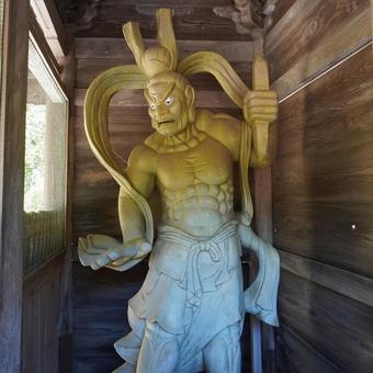 飯福田寺仁王門阿形像・三重県松阪市 金剛力士像,仁王像,阿形像の写真素材