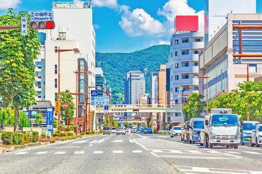 県庁通り (長野県) 県庁通り (長野県) 長野県,長野市,県庁通りの写真素材