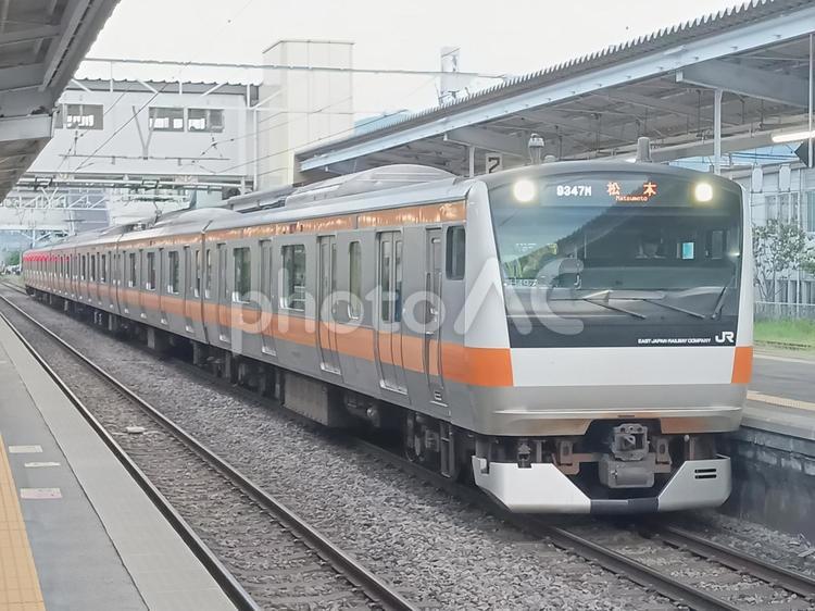 諏訪湖花火大会臨時列車 鉄道,jr,jr東日本の写真素材