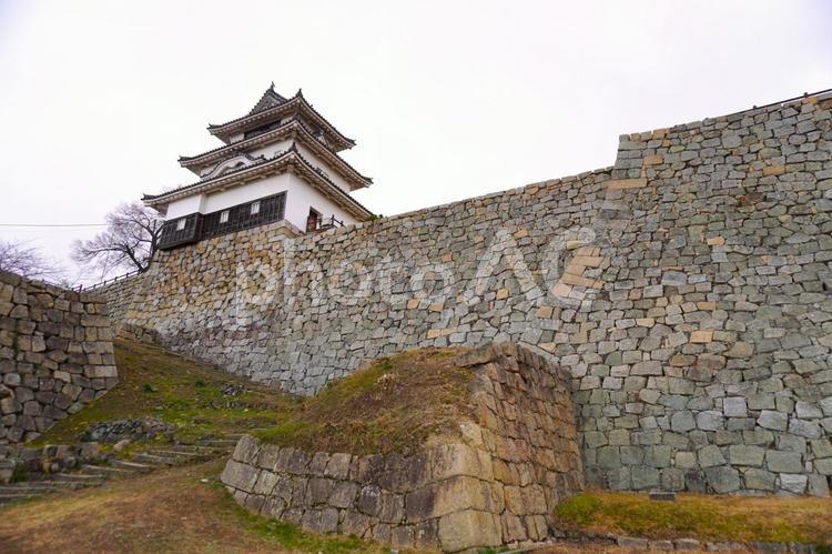 丸亀城（冬・曇り）④ 丸亀城,城,お城の写真素材