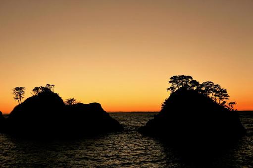 堂島的日落, 堂島日落, 堂島, 夕陽, JPG