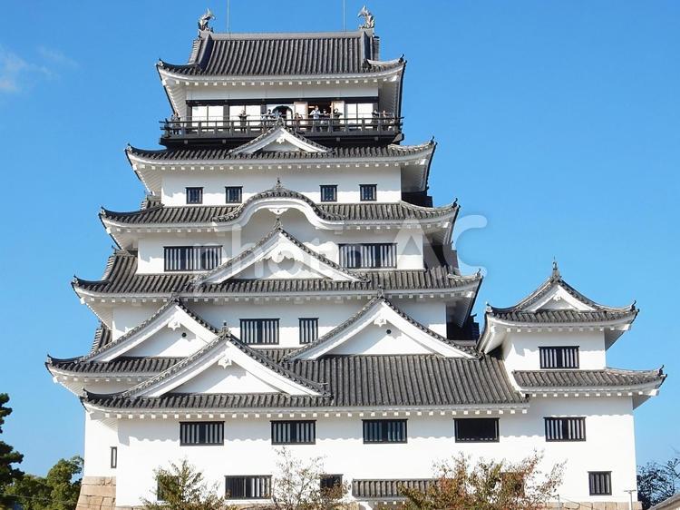 【風景写真】福山城が見える風景 福山城,天守閣,天守の写真素材