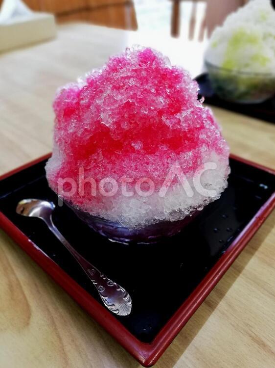 いちご味のかき氷 かき氷,いちご,いちご味の写真素材