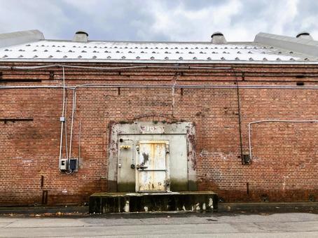 赤レンガ倉庫の扉 北海道,函館,かわいいの写真素材