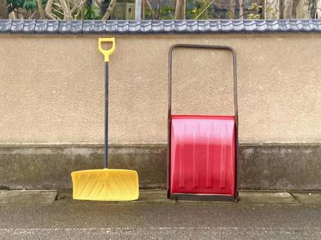 雪支度 雪支度 除雪,雪,冬の写真素材