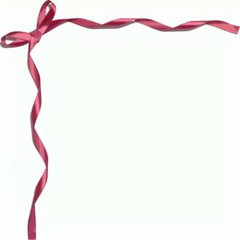リボン　ピンク　シンプル　飾り リボン,フレーム,おしゃれの写真素材