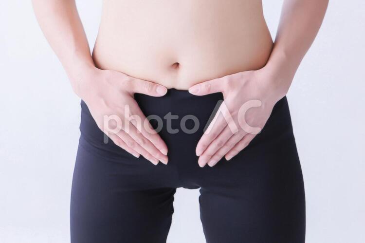 女性の骨盤周り 骨盤,子宮,腹痛の写真素材