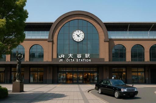 JR大分駅と駅前広場 JR大分駅と駅前広場の写真