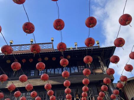 九份の提灯 九份,台湾,観光地の写真素材